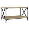 vidaXL sofabord 80x50x45 cm konstrueret tr&aelig; og jern sonoma-eg