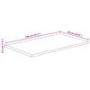 vidaXL bordplade 120x60x3,8 cm naturlig kant massivt ru mangotr&aelig;