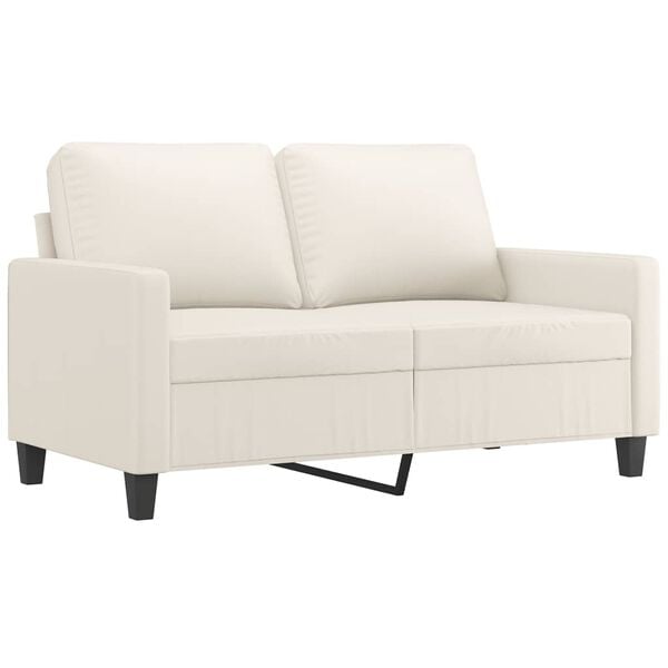 vidaXL 2-personers sofa 120 cm kunstl&aelig;der cremefarvet