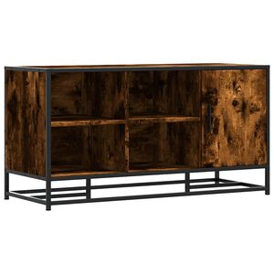 vidaXL skobænk 100x40x53,5 cm konstrueret træ metal røget egetræsfarve