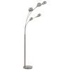 vidaXL standerlampe 200 cm 5 x E14 sølvfarvet