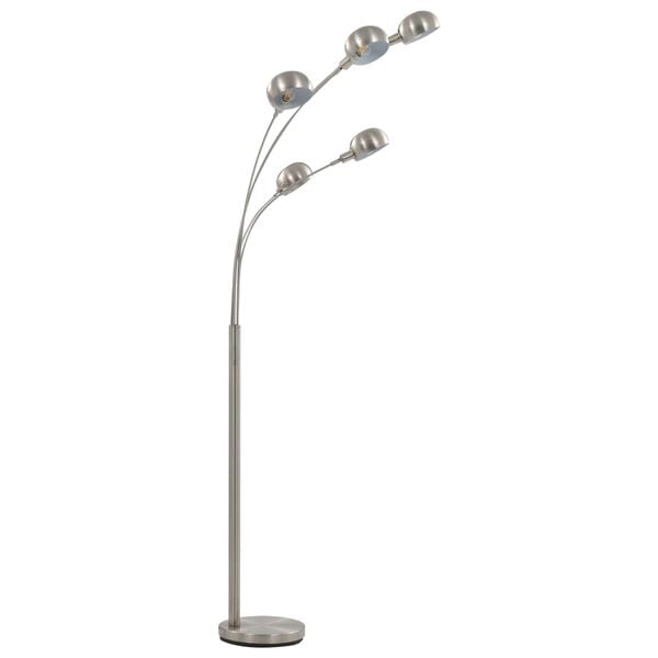 vidaXL standerlampe 200 cm 5 x E14 sølvfarvet