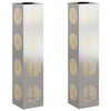 vidaXL Solar LED sti lys 2 pcs S&oslash;lv Rustfrit st&aring;l