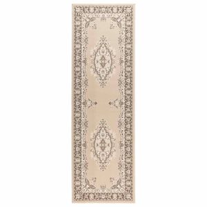 vidaXL Runner T&aelig;ppe FLORNES V&aelig;vet Ecru 80 x 400 cm PP 7 mm
