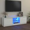 vidaXL tv-skab med LED-lys 120x30x36 cm hvid