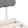 vidaXL Sengestel med Polstret Hovedgavl Lysegr&aring; 200 x 200 cm