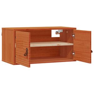 vidaXL V&aelig;gskab med hylde Voks brun 60 x 30 x 30 cm Massiv fyrretr&aelig;