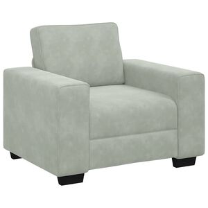 vidaXL sofastol 60 cm fløjl lysegrå