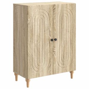 vidaXL Sideboard Sonoma-eg 66 x 34,5 x 90 cm Konstrueret tr&aelig;