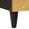 vidaXL Sideskab Sort og Guld 40 x 33,5 x 110 cm Massivt mangotr&aelig;