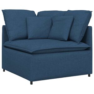vidaXL modulsofa hj&oslash;rnemodul med hynder 100 cm bl&aring;