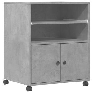 vidaXL printerstativ med hjul 60x48x74 cm betongr&aring;