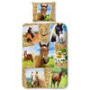Good Morning dynebetr&aelig;k 5752-P HORSES 135x200 cm flerfarvet