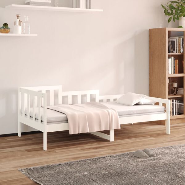 vidaXL daybed uden madras 80x200 cm massivt fyrretr&aelig; hvid