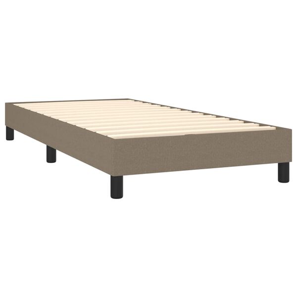 vidaXL Boxspring sengeramme 90x190 cm stof gr&aring;brun
