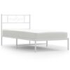 vidaXL sengeramme med sengegavl 107x203 cm metal hvid