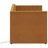 vidaXL daybed med madras og USB 90x200 cm fl&oslash;jl brun