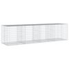vidaXL gabionkurv med cover 400x100x100 cm galvaniseret jern
