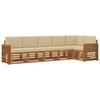 vidaXL Udend&oslash;rs sofagruppe 6 stk. Naturlig og Beige Polyester