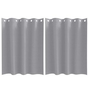vidaXL M&oslash;rkl&aelig;gningsgardiner med ringe 2 pcs Lysegr&aring; 140 x 140 cm