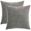 vidaXL Pudebetr&aelig;k 2 pcs HEERLEN M&oslash;rkegr&aring; 40 x 40 cm Chenille Stof