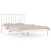 vidaXL sengestel 120x190 cm Small Double massivt fyrretr&aelig; hvid