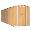 vidaXL haveskur 192x689x223 cm galvaniseret st&aring;l lysebrun