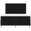 vidaXL LED Box Spring Bed med madras Sort 140 x 200 cm Stof
