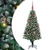 vidaXL Kunstigt juletr&aelig; Gr&oslash;n 150 cm PVC og St&aring;l og Plastik