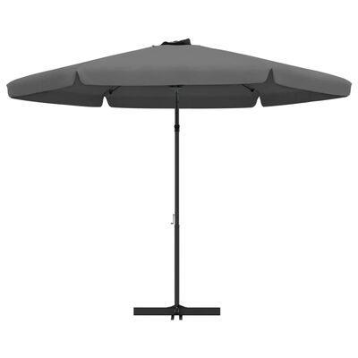 vidaXL udendørs parasol med stålstang 300 x 250 cm antracitgrå