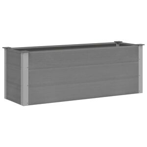 vidaXL forh&oslash;jet plantekasse 150x50x54 cm gr&aring; WPC