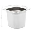 vidaXL gastronorm beholder 8 stk. GN 1/6 150 mm rustfrit st&aring;l