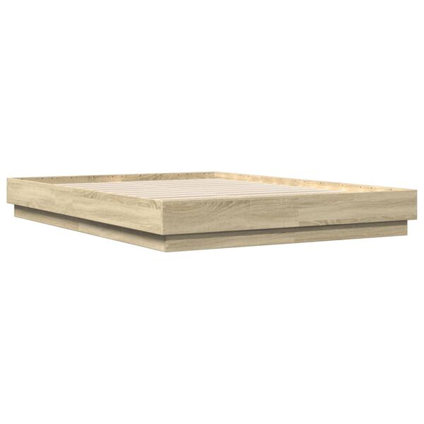 vidaXL sengestel 160x200 cm konstrueret træ sonoma-eg