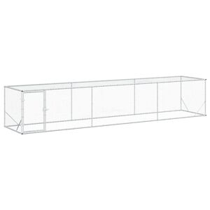 vidaXL H&oslash;nseg&aring;rd S&oslash;lv 500 x 100 x 100 cm Galvaniseret st&aring;l