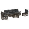 vidaXL Havesofa S&aelig;t 7 stk. Gr&aring; polyrattan