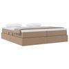 vidaXL Seng med opbevaring og madras Cappuccino 180 x 200 cm