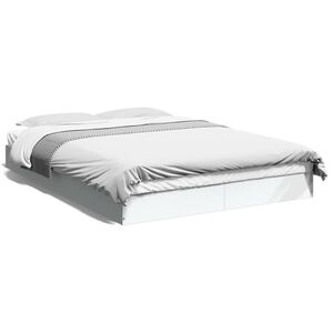 vidaXL sengestel 140x200 cm konstrueret tr&aelig; hvid