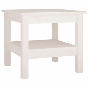 vidaXL sofabord hvid 45x45x40 cm massivt tr&aelig; fyrretr&aelig;