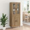 vidaXL Highboard Artisan Egetr&aelig; 69,5 x 34 x 90 cm Konstrueret tr&aelig;