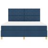 vidaXL Box spring seng med madras med hovedg&aelig;rde Bl&aring; 180 x 200 cm Stof