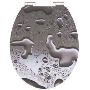 SCH&Uuml;TTE toilets&aelig;de med soft close-funktion GREY STEEL MDF h&oslash;jglans