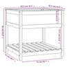 vidaXL plantekasse med hylde 82,5x82,5x81 cm massivt fyrretræ grå