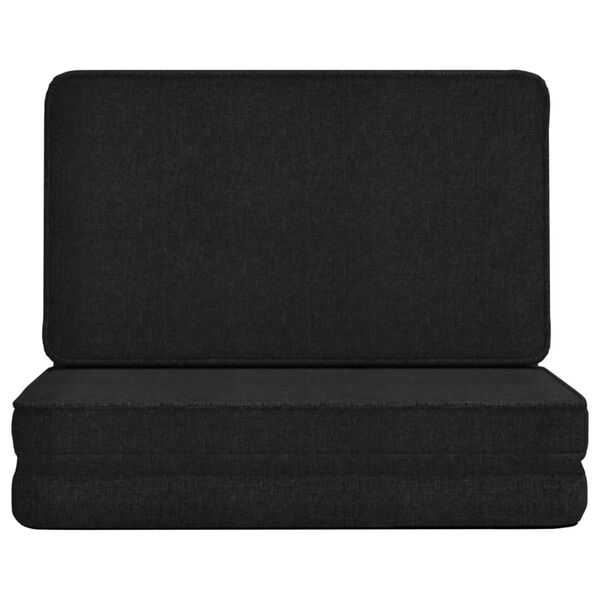 vidaXL foldbar gulvstol stof sort