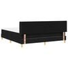 vidaXL Box spring seng med madras Sort 200 x 180 cm Polyester