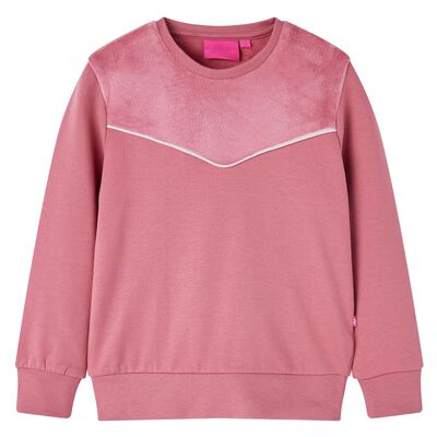 Sweatshirt til børn str. 92 patchwork velour pink