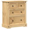 vidaXL kommode Corona 80x43x91 cm massivt fyrretr&aelig;