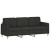 vidaXL 3-personers sofa med puder og hynder 180 cm stof sort