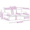 vidaXL Sofa Lysegr&aring; Samlede dimensioner: 215 x 138 x 80 cm (B x D x H)