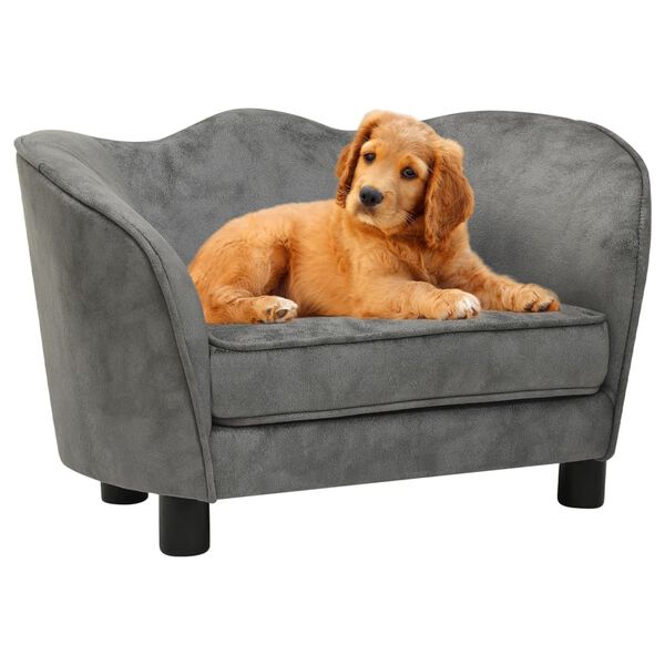 vidaXL hundesofa 66x43x40 cm plys gr&aring;