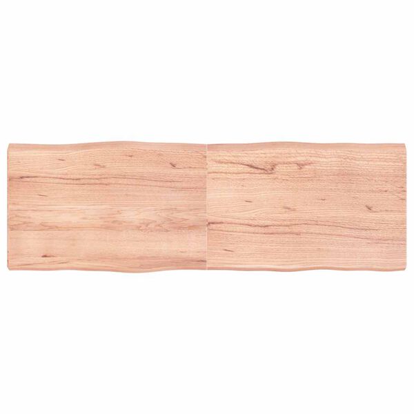 vidaXL bordplade 180x60x(2-6) cm naturlig kant behandlet tr&aelig; lysebrun